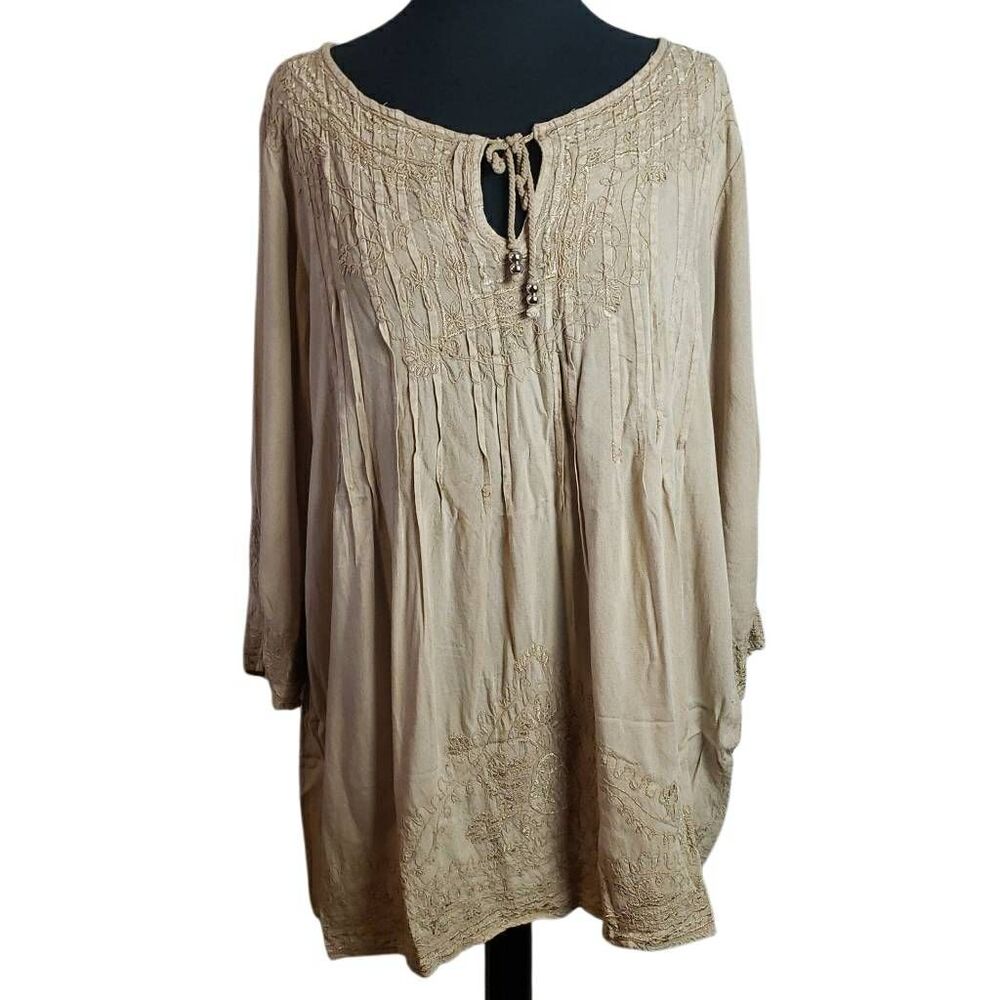 Solitaire Tan Blouse 1x